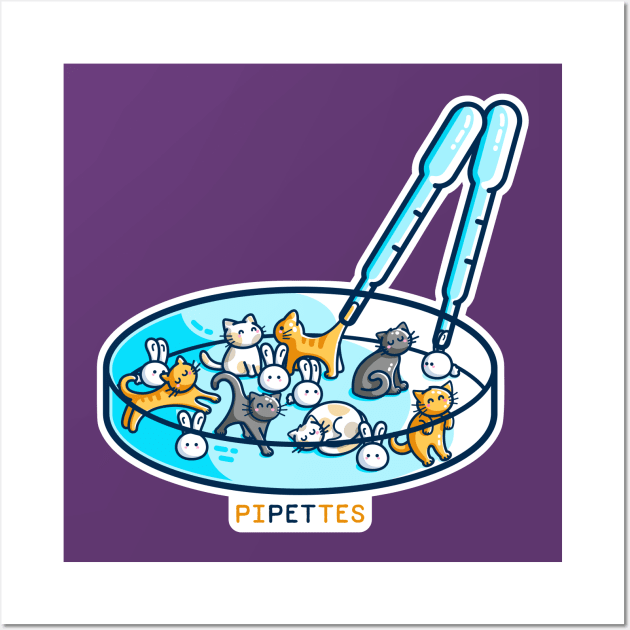 Pipettes Pet Science Pun Wall Art by freeves